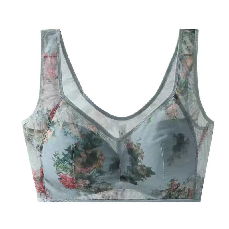Full Coverage Bra - Women's Ice Silk Non-Padded Wireless Bra
