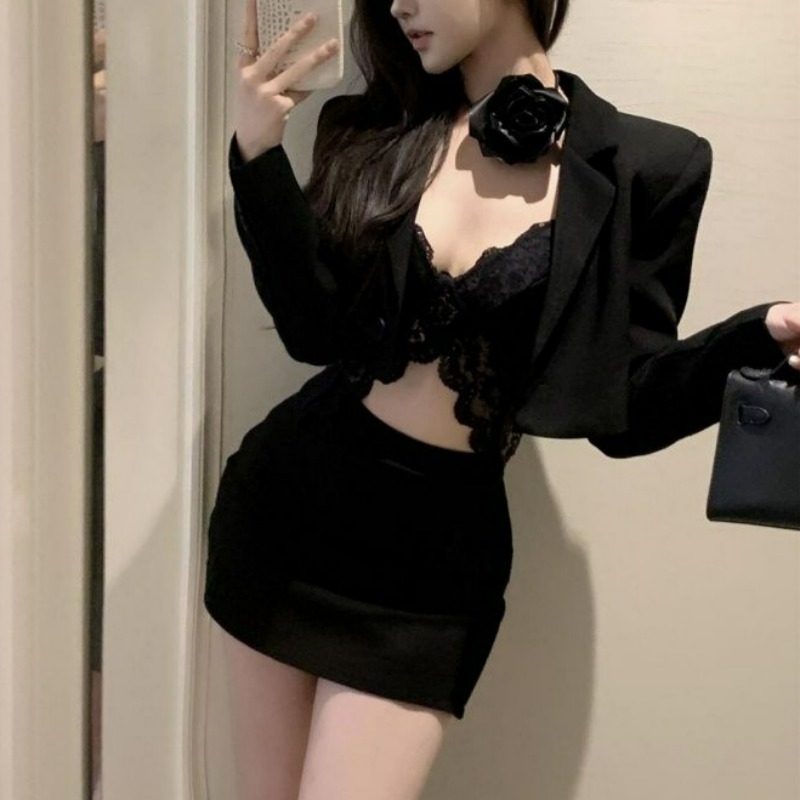 Black Spring Blazer Lace Brale – Lace Bralette Set recenzja i cena
