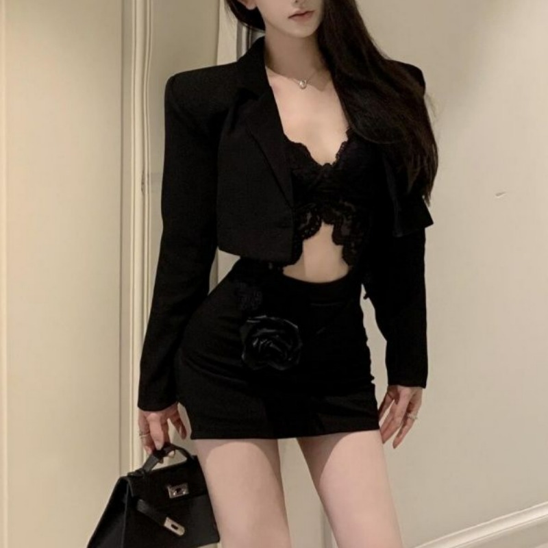 Black Spring Blazer Lace Brale – Lace Bralette Set recenzja i cena