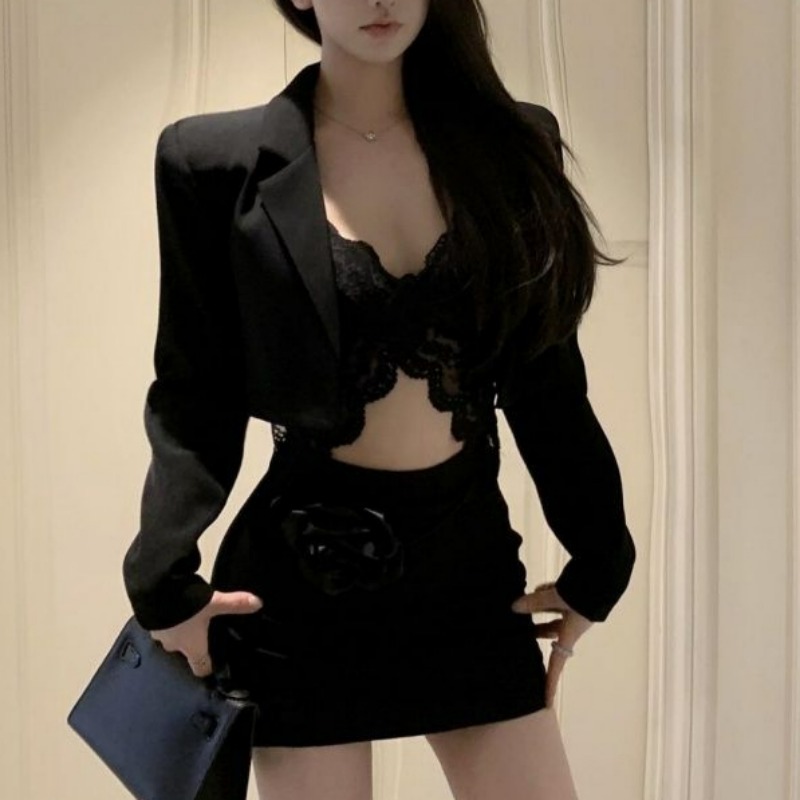 Black Spring Blazer Lace Brale – Lace Bralette Set recenzja i cena