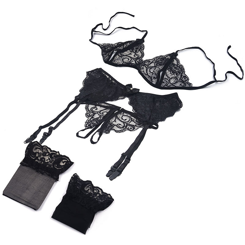 1 Set Women's Lace Lingerie, S – Sheer Bra Lace recenzja i cena