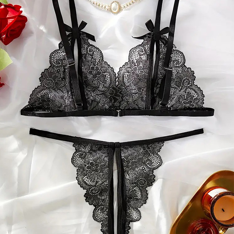 Black Hot Crotchless Sexy Wome – Sheer Bra Lace recenzja i cena