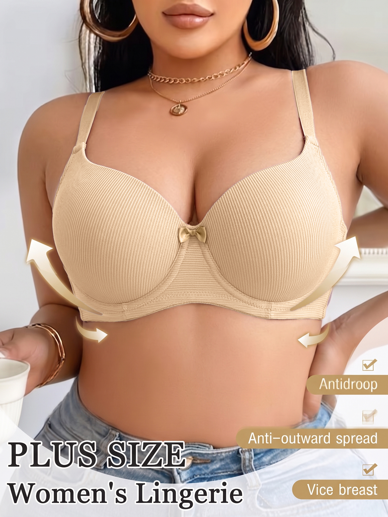 Plus Size Anti-Sagging Women B – Underwire Bra Padded recenzja i cena