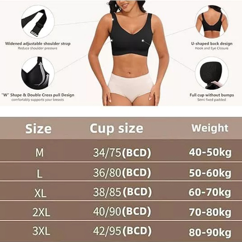 Women's Seamless Underwear Thi – Minimizer Bra Women recenzja i cena