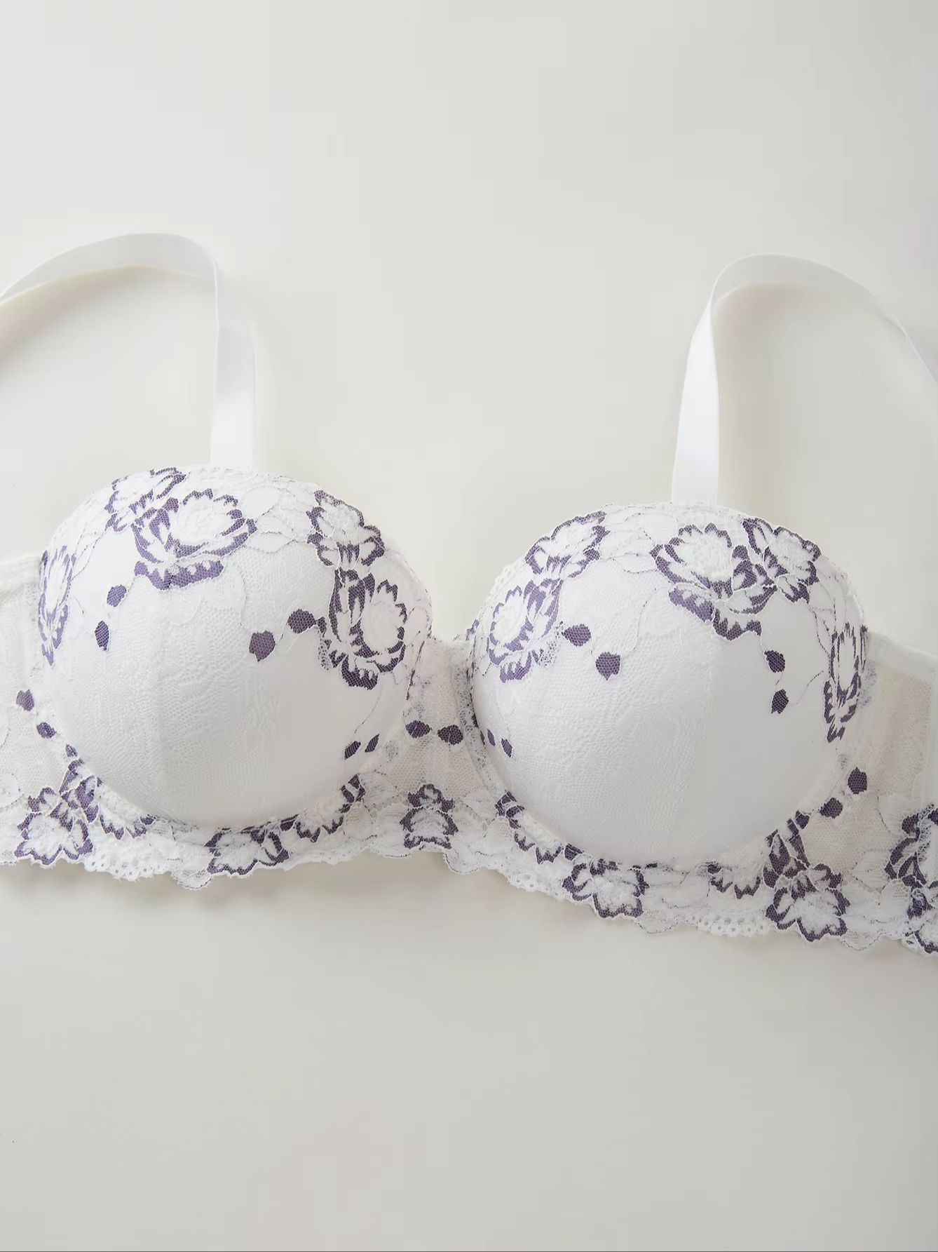 Plus Size Lace & Embroidery Wo – Underwire Bra Padded recenzja i cena