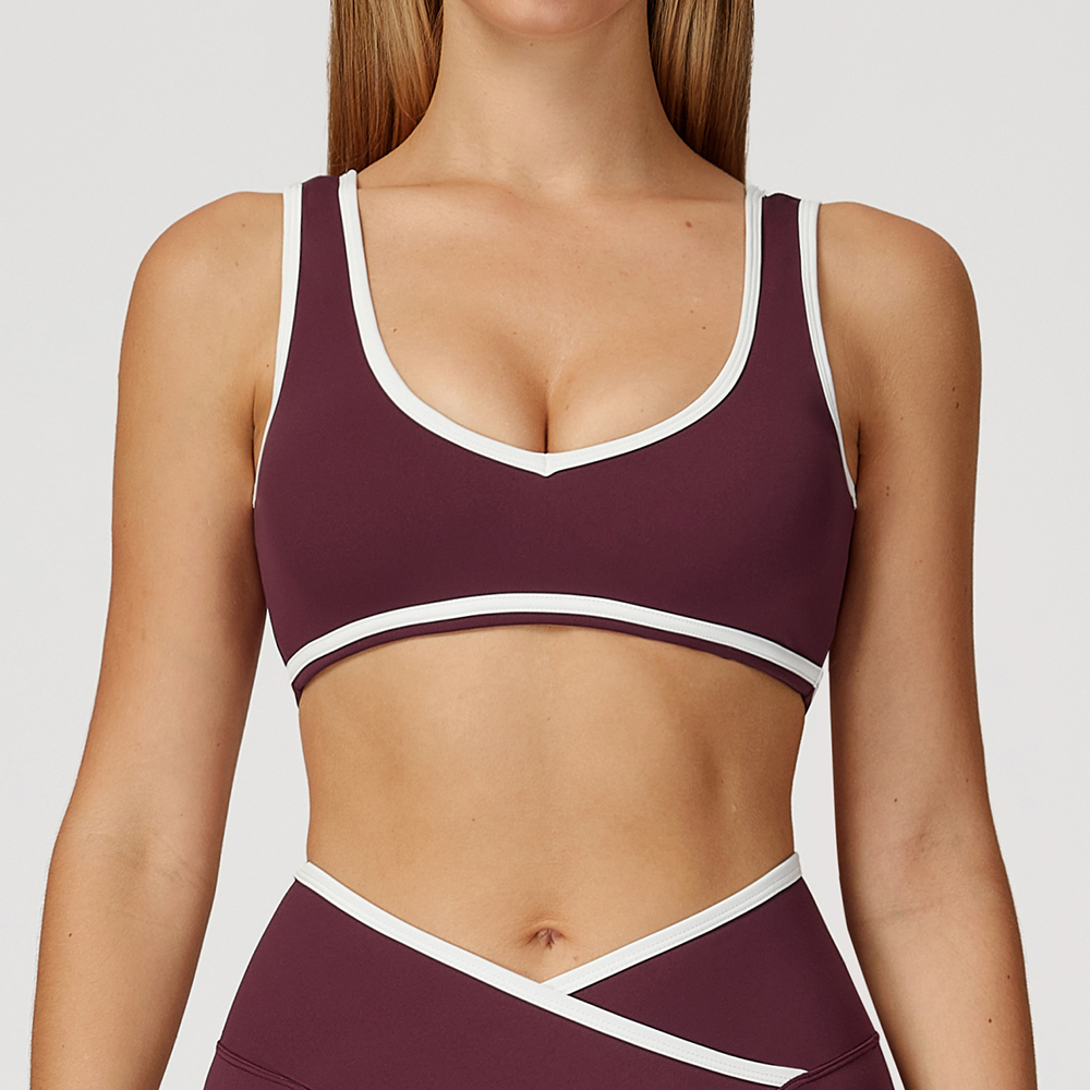 V-Neck Sports Bra Women Top Pu – Minimizer Bra Women recenzja i cena