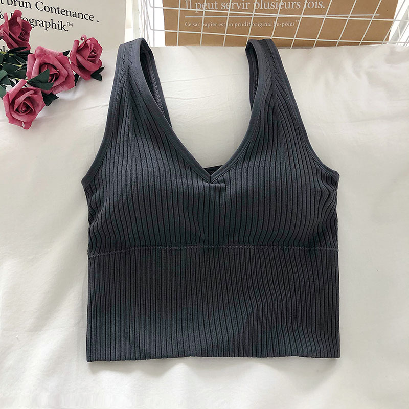 Women's Tank Crop Tops Female  – T Shirt Bra Seamless recenzja i cena