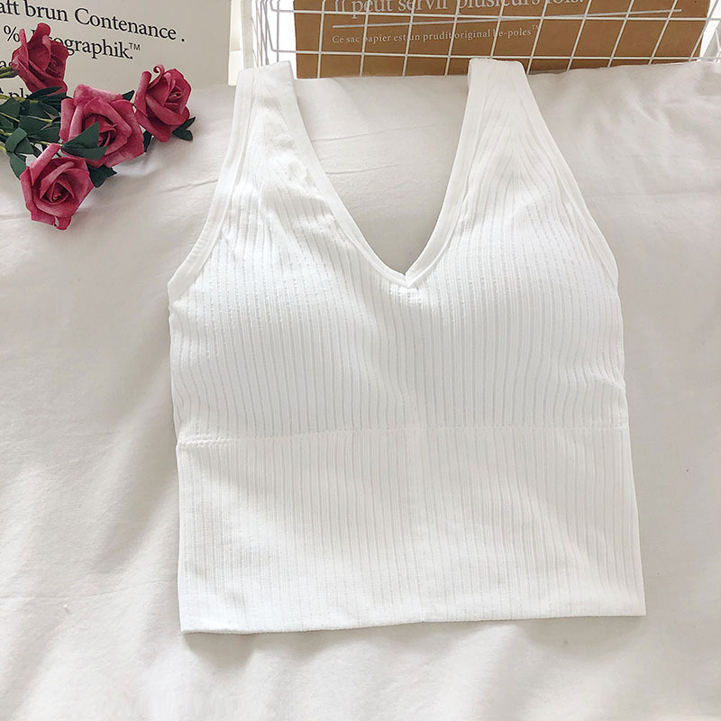 Women's Tank Crop Tops Female  – T Shirt Bra Seamless recenzja i cena