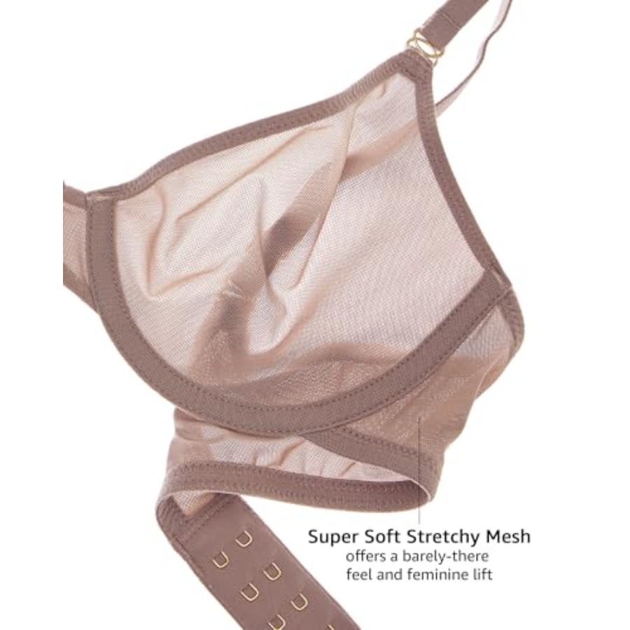Women's Cosnufy Sheer Balconet – Demi Bra Balconette recenzja i cena