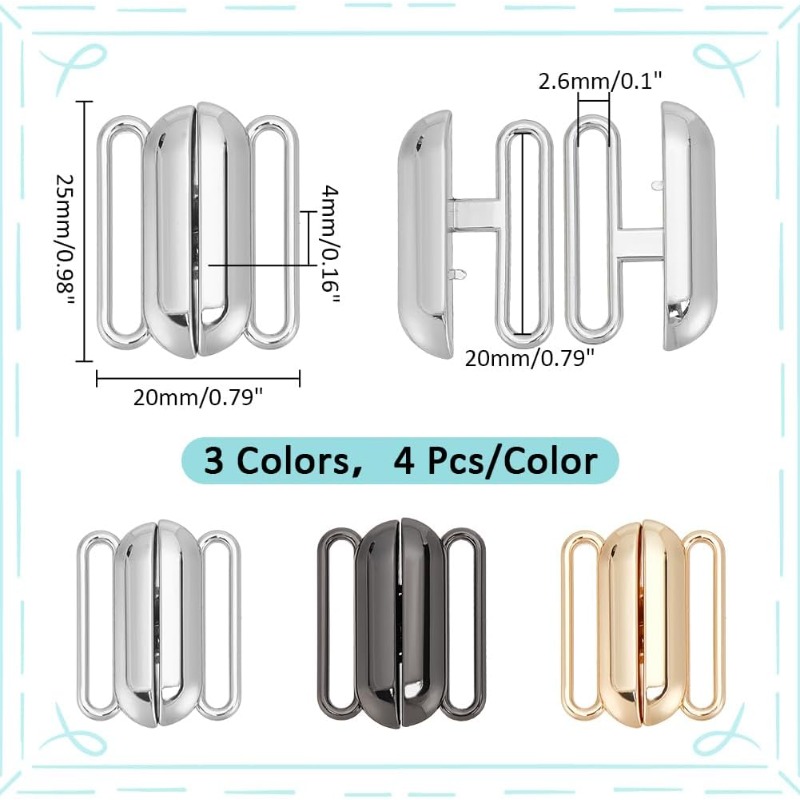 12 Sets 3 Colors Front Closing – Nursing Bra Clip recenzja i cena