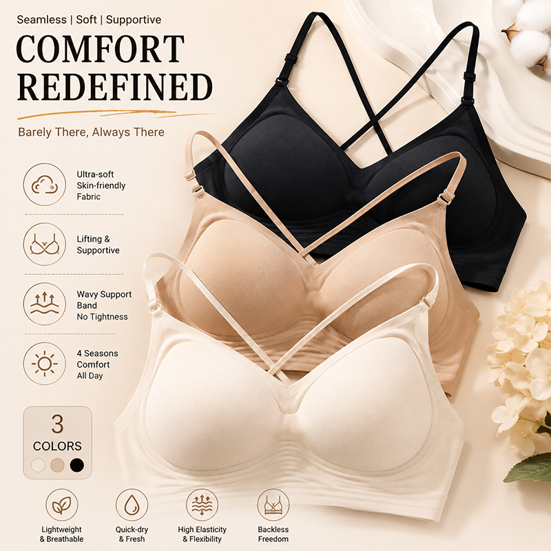 FINETOO Seamless Wave Support  – Sleep Bra Bralette recenzja i cena