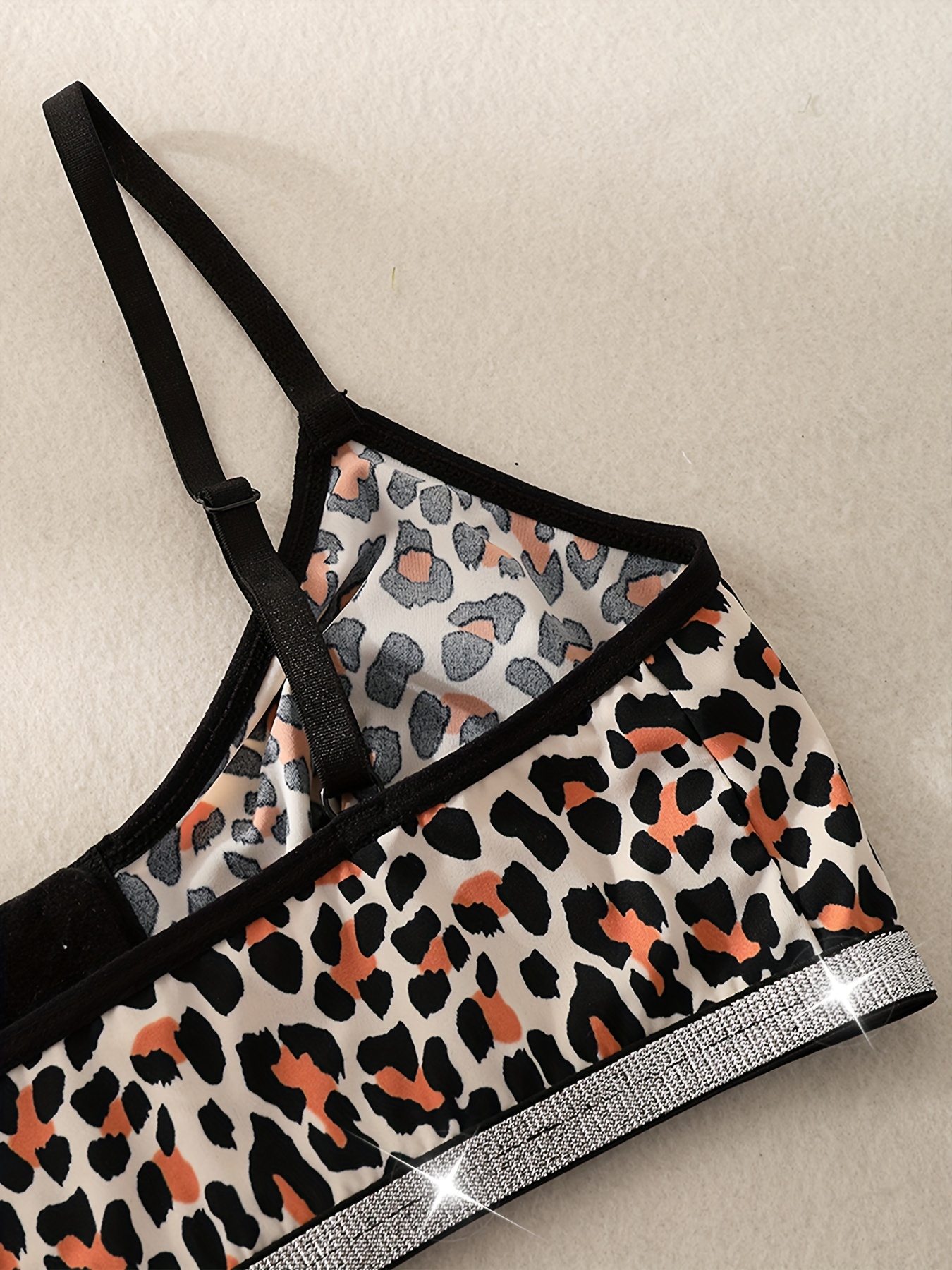 1pc Women's Leopard Print Wire – Wirefree Bra Comfort recenzja i cena