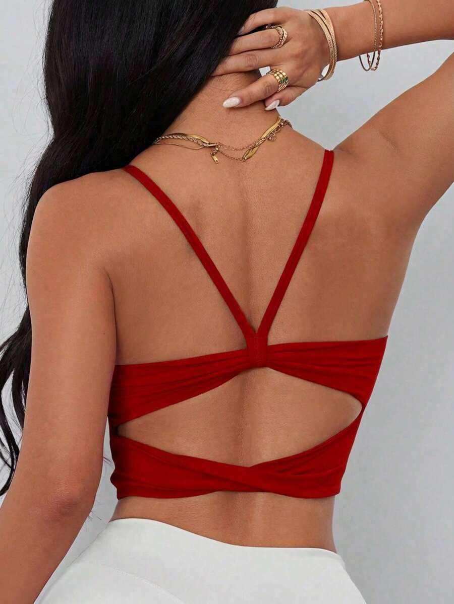 Womens Criss-Cross Strap Racer – Sports Bra Racerback recenzja i cena