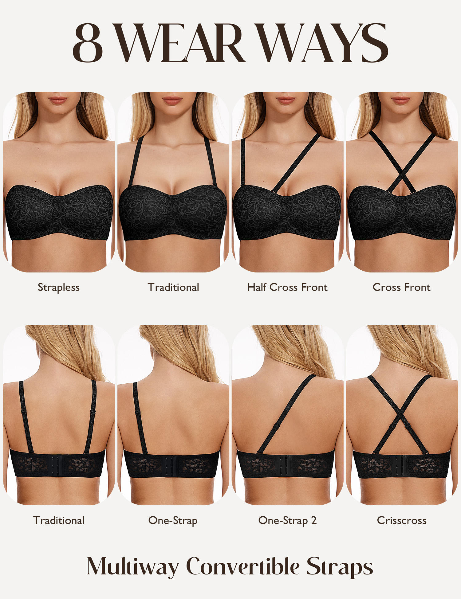 Wingslove Women's Strapless mu – Convertible Bra Multiway recenzja i cena