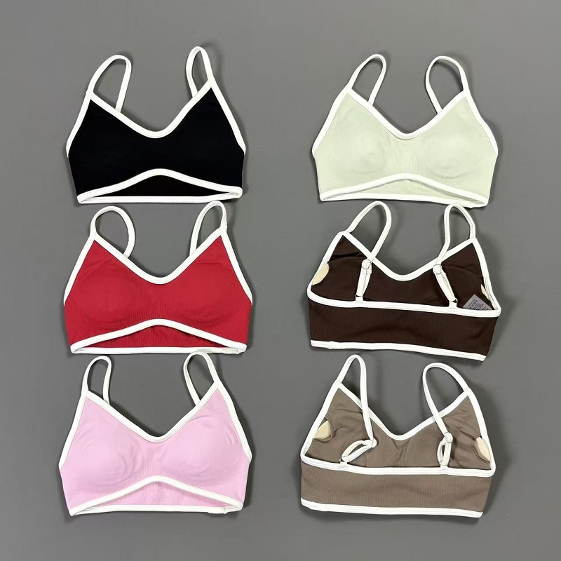 Women Contrastline Yoga Bra V  – Sports Bra Racerback recenzja i cena