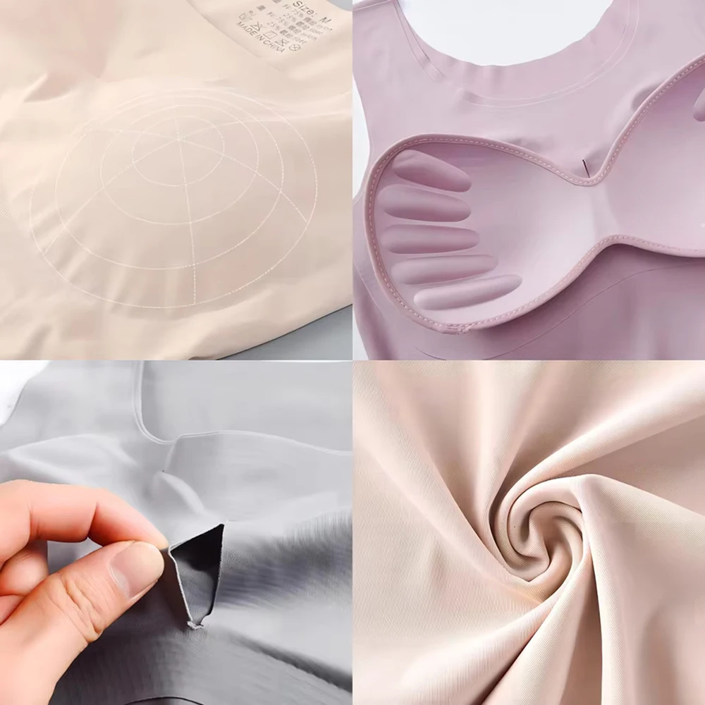 Ice Silk Wireless Push Up Tank – T Shirt Bra Seamless recenzja i cena