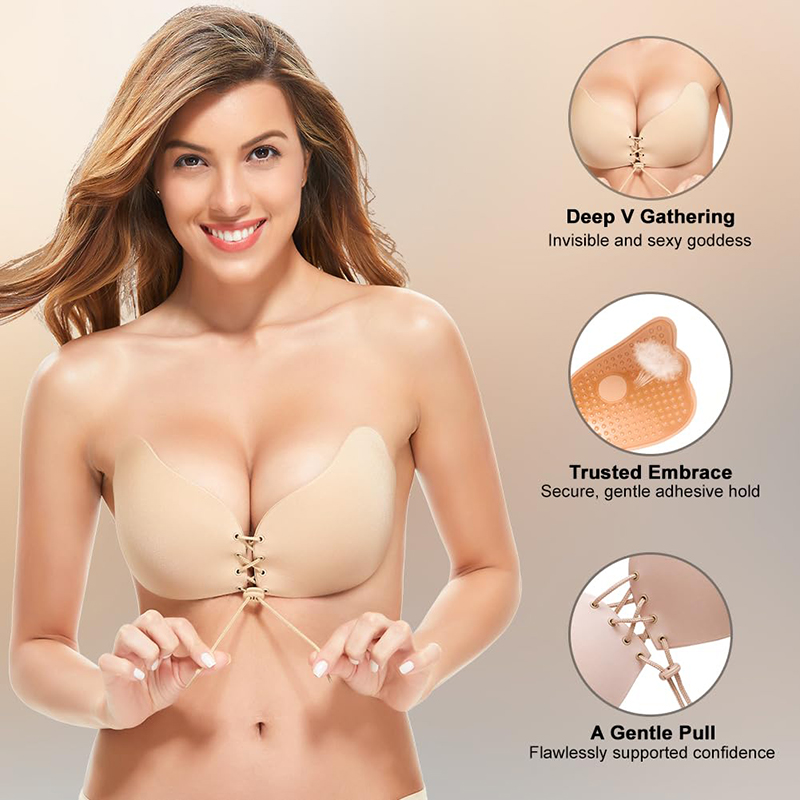 1/2 Pairs Women Summer Backles – Strapless Bra Adhesive recenzja i cena