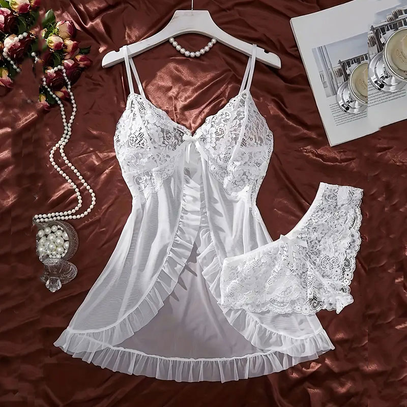 Soft Sheer Nighty Pajamas Hots – Sheer Mesh Bra recenzja i cena