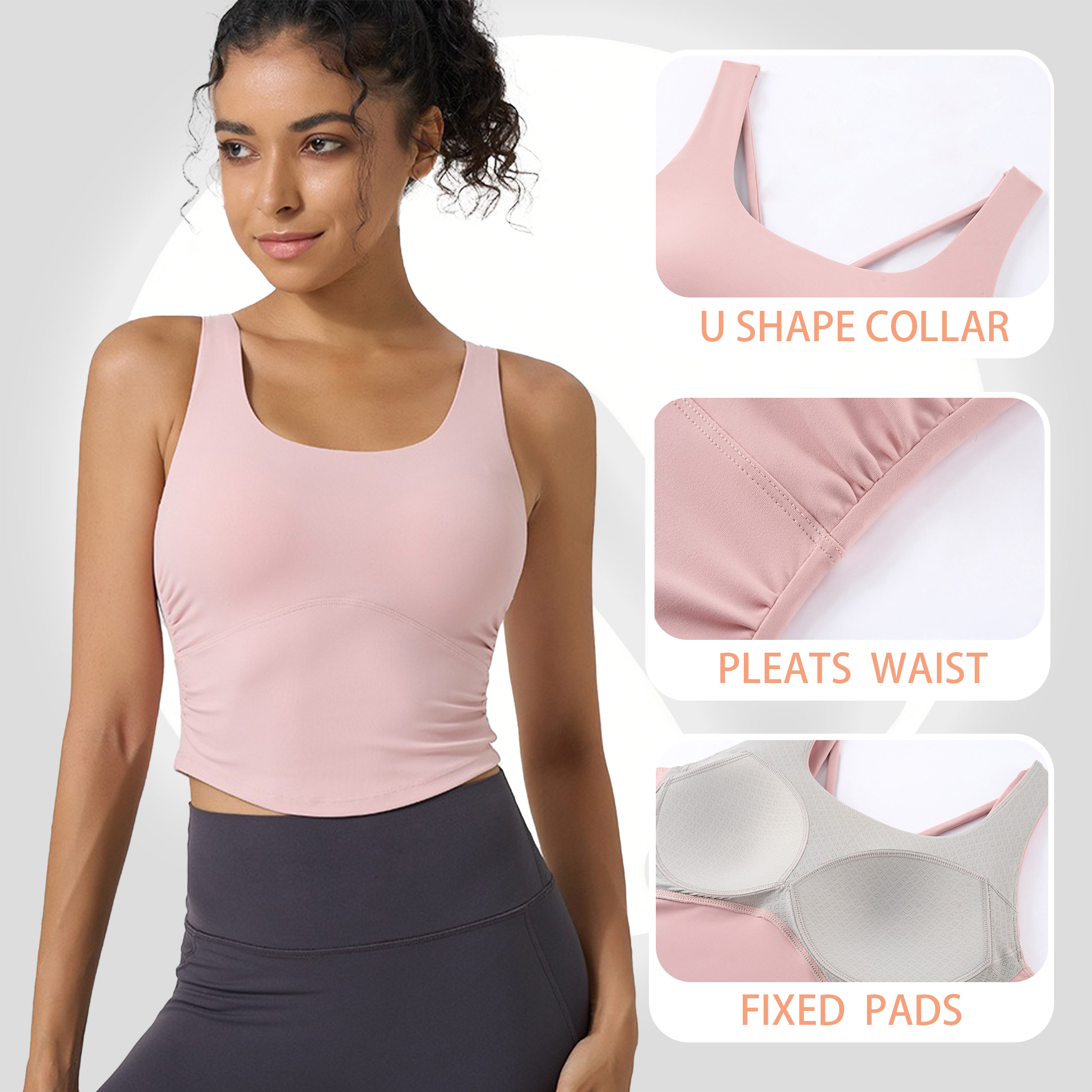 Women's Fixed Cup Yoga Sports  – Sports Bra Racerback recenzja i cena