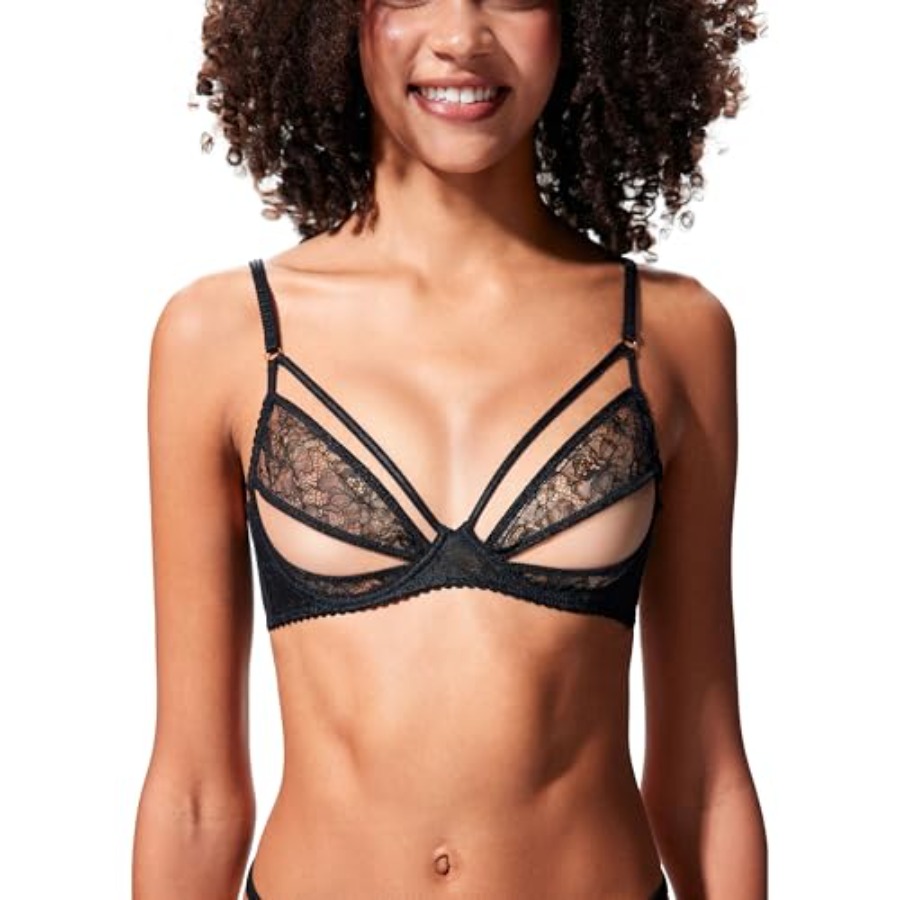 Faye Women's Sexy Lace Bra, Ba – Demi Bra Balconette recenzja i cena