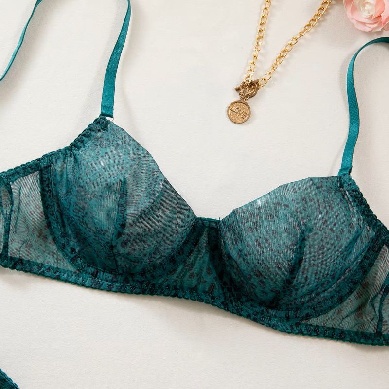 2pcs/Set Woman Lingerie Gather – Sheer Mesh Bra recenzja i cena