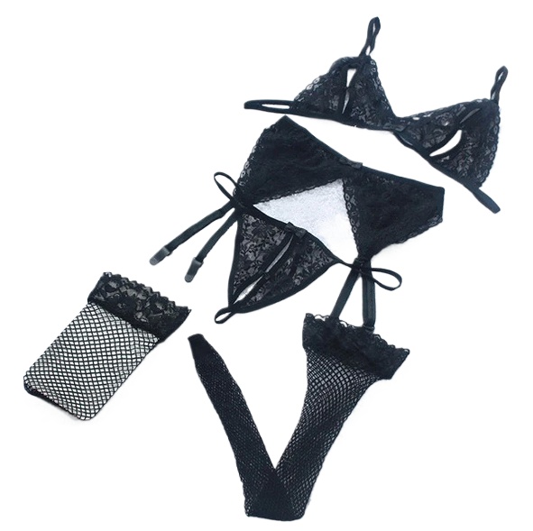 Lace Women Lingerie Set 4 Pcs  – Lace Bralette Set recenzja i cena