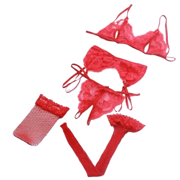 Lace Women Lingerie Set 4 Pcs  – Lace Bralette Set recenzja i cena