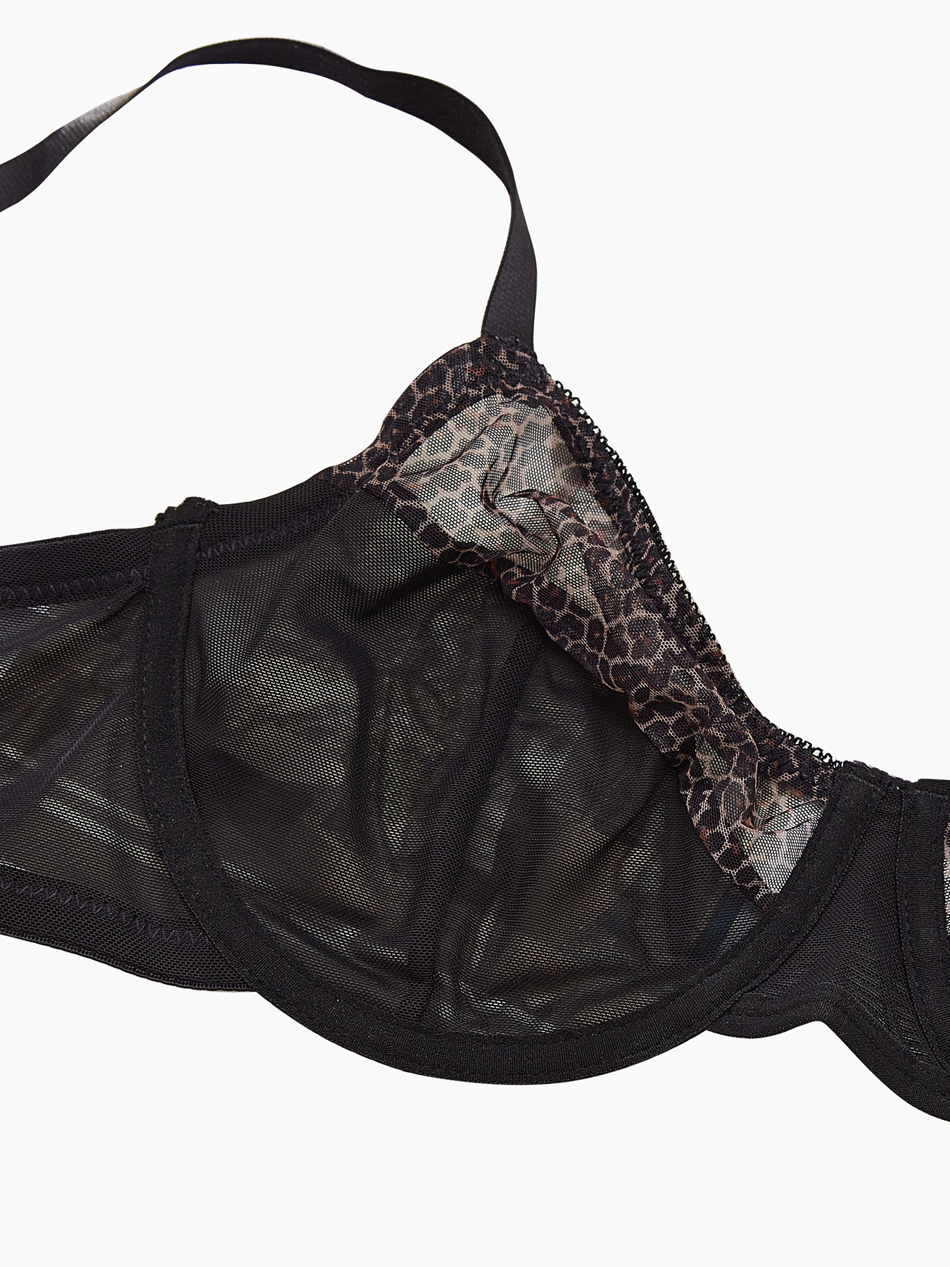 Plus Size Sexy Leopard Print & – Sheer Bra Lace recenzja i cena