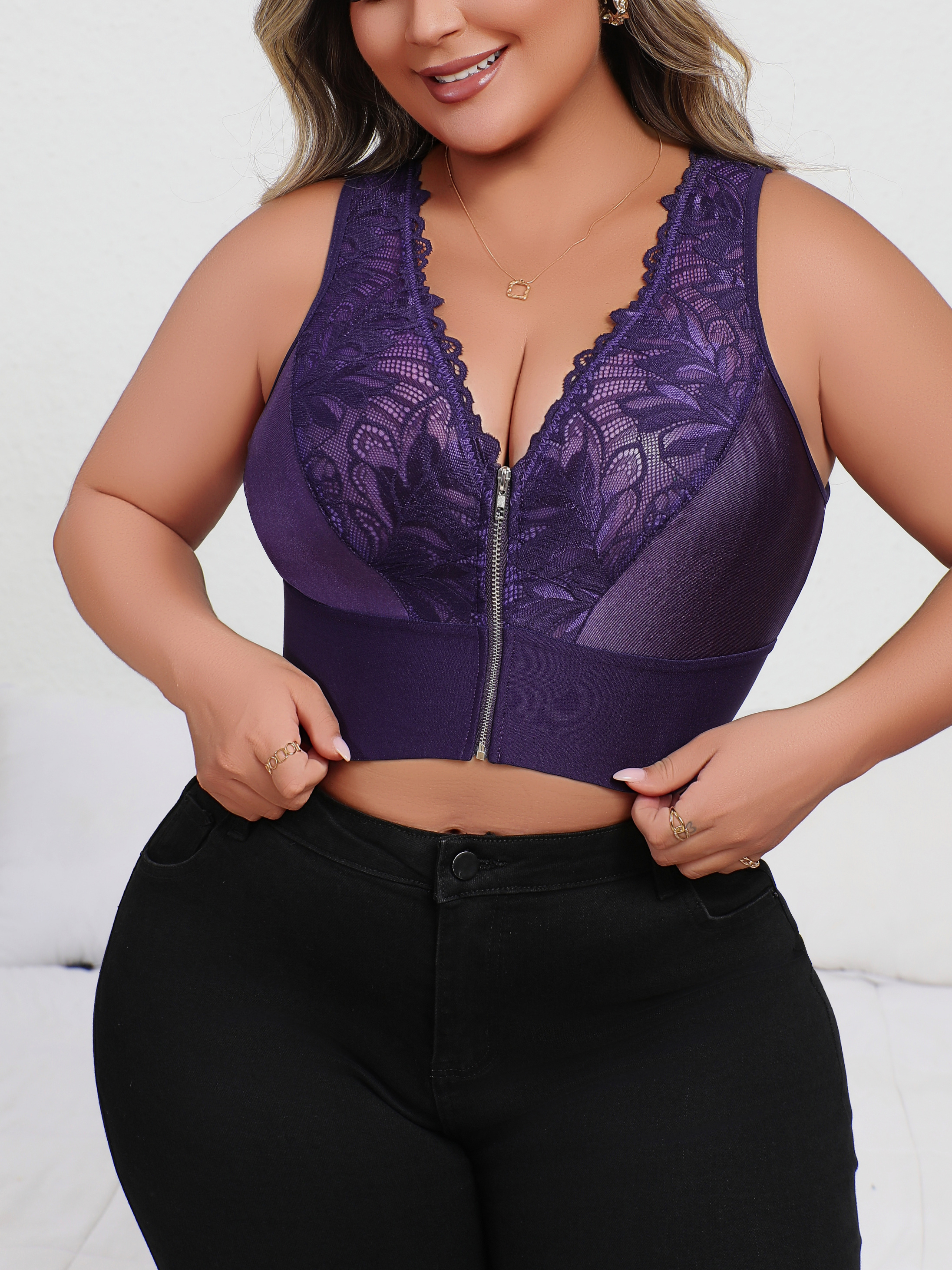 New Arrival Plus Size Sexy Pur – Plunge Bra Push Up recenzja i cena