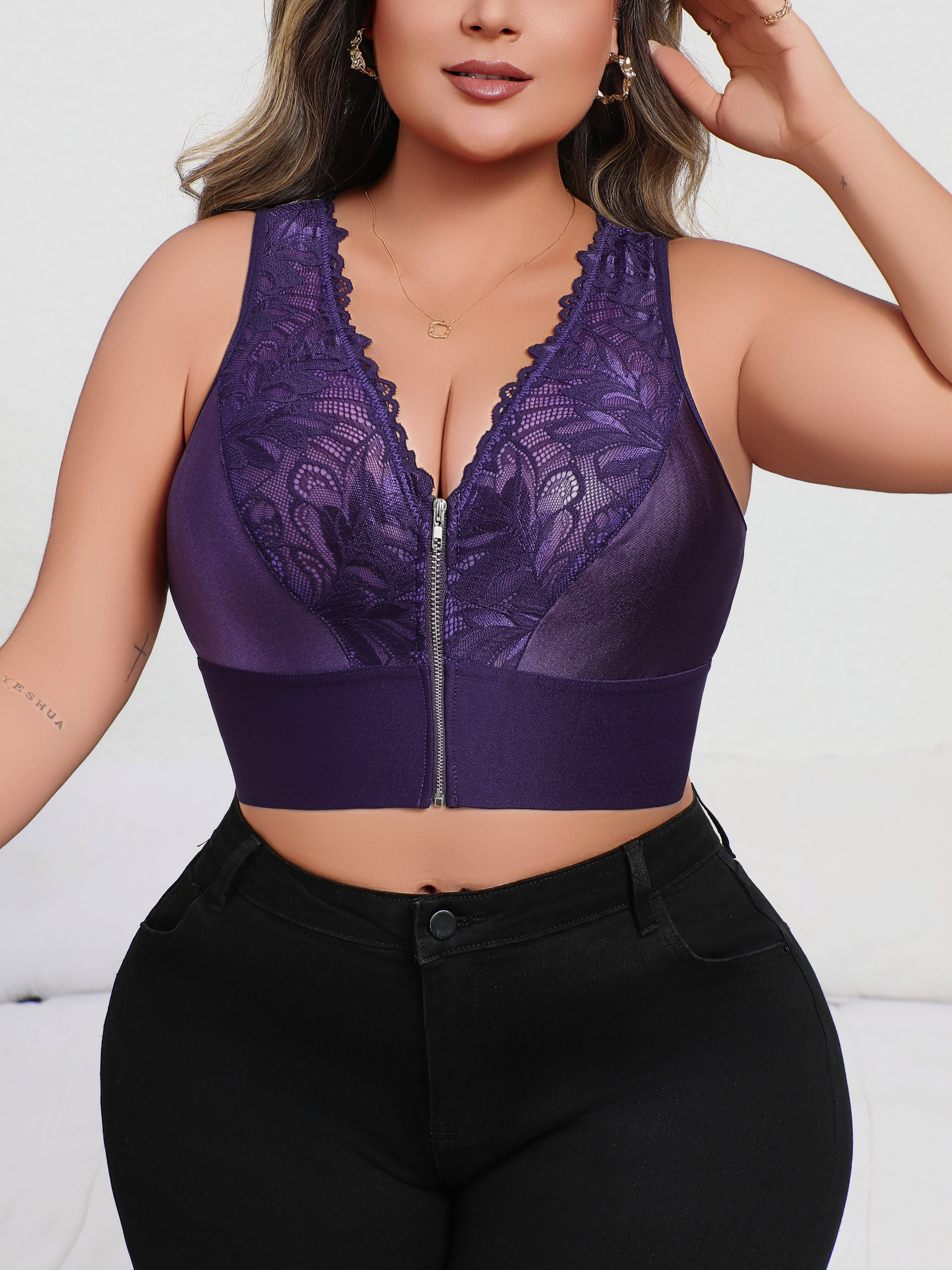 New Arrival Plus Size Sexy Pur – Plunge Bra Push Up recenzja i cena