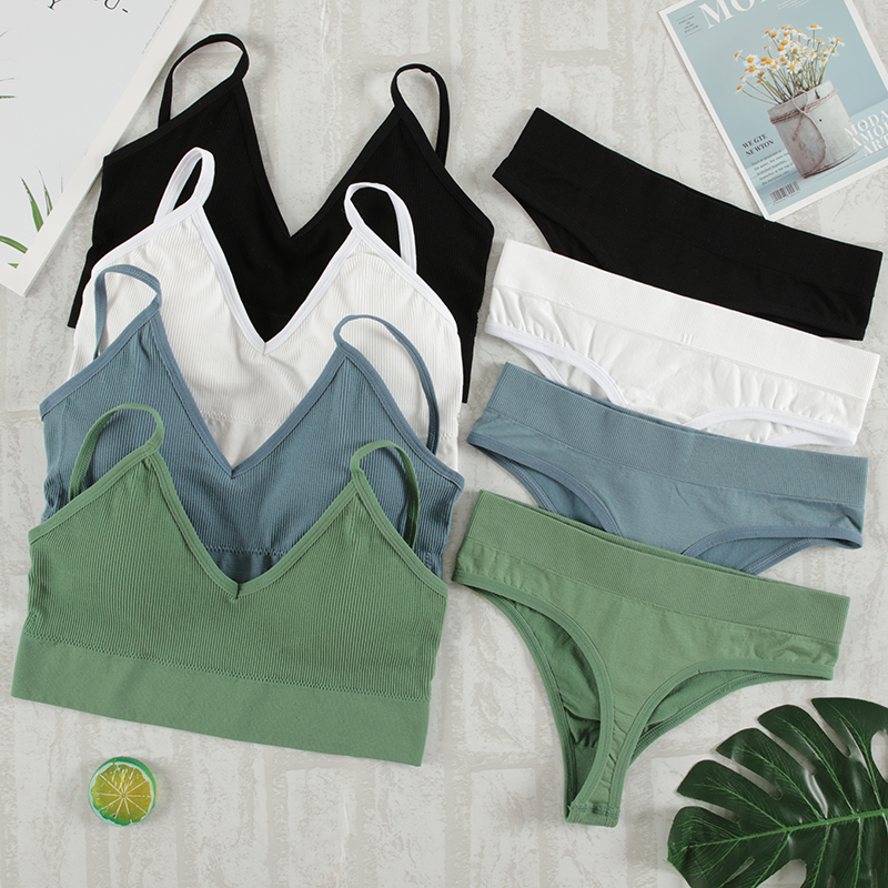 CHRLEISURE Women Underwear Set – T Shirt Bra Seamless recenzja i cena