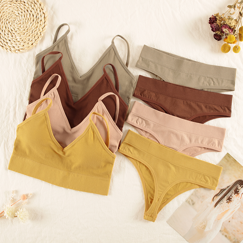 CHRLEISURE Women Underwear Set – T Shirt Bra Seamless recenzja i cena