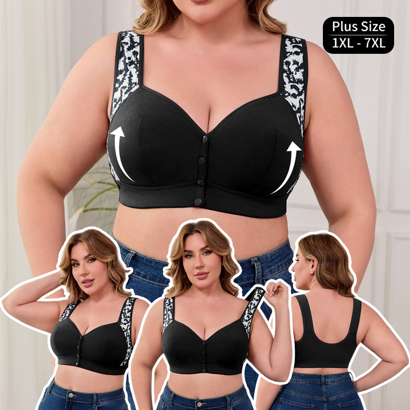 XL-7XL Plus Size Front Buckle  – Wirefree Bra Comfort recenzja i cena