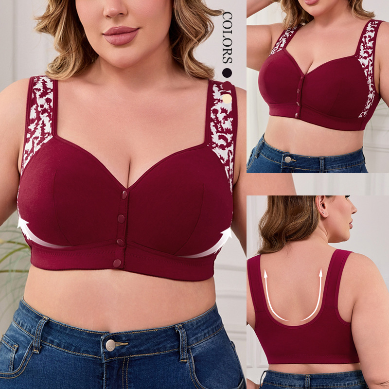 XL-7XL Plus Size Front Buckle  – Wirefree Bra Comfort recenzja i cena