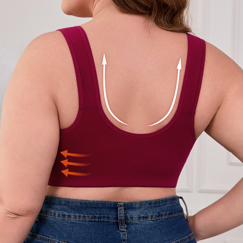 XL-7XL Plus Size Front Buckle  – Wirefree Bra Comfort recenzja i cena